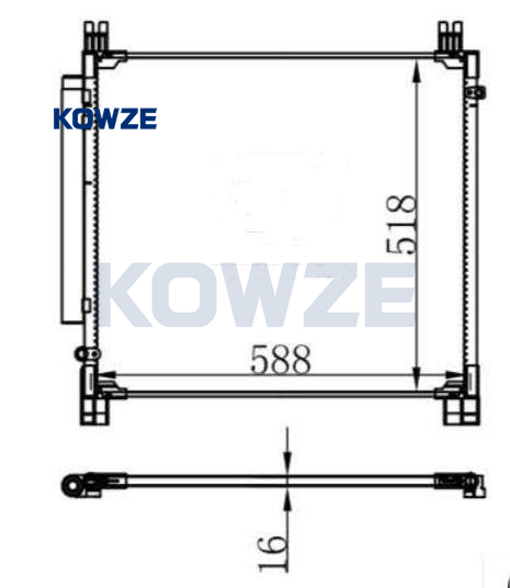 A/C Condenser for Toyota Hilux (Vigo/Revo/Rogue)