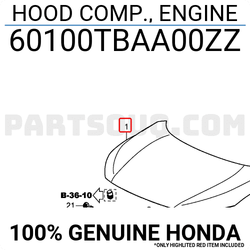 Hood Panel for Honda CR-V (RW/RT)